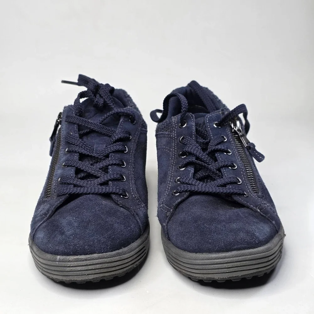 Allrounder by Mephisto Madrigal Women's Sneakers Size 8.5 Navy Suede Shoes